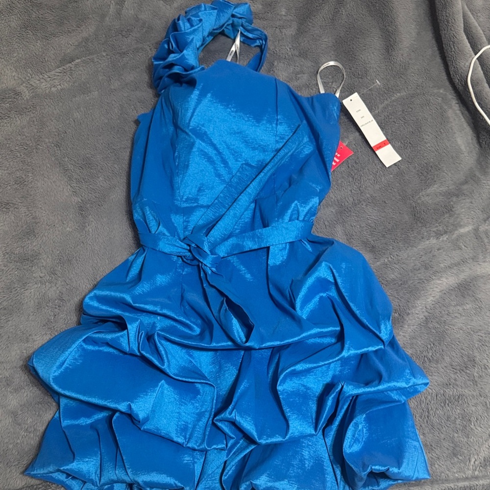Blue Ruffled Kids Dress